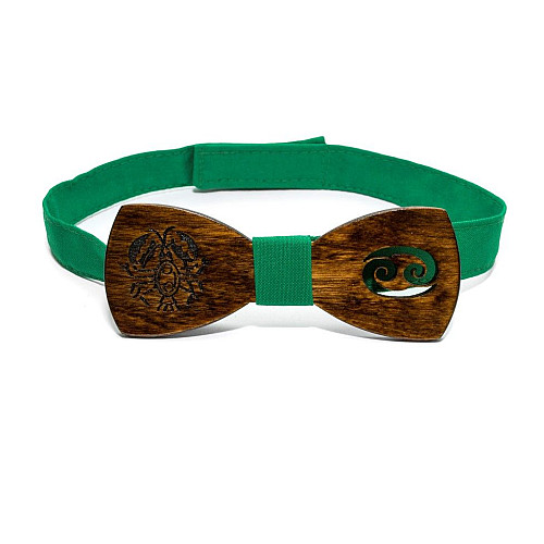 Темная деревянная бабочка Gofin знак зодиака рак GBDH-8300