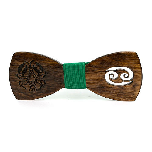 Темная деревянная бабочка Gofin знак зодиака рак GBDH-8300