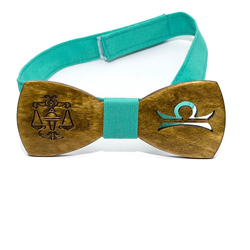 Деревянная бабочка Gofin со знаком зодиака весы GBDH-8304