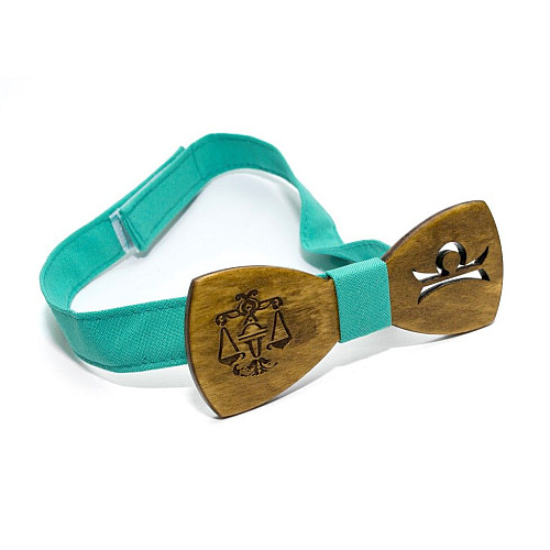 Деревянная бабочка Gofin со знаком зодиака весы GBDH-8304