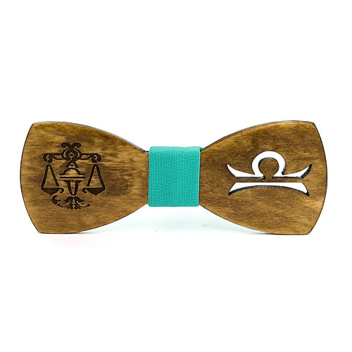 Деревянная бабочка Gofin со знаком зодиака весы GBDH-8304