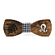 Дерев'яна краватка метелик Gofin зі знаком зодіаку лев GBDH-8312