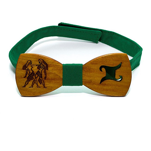 Деревянная бабочка Gofin со знаком зодиака близнецы GBDH-8325