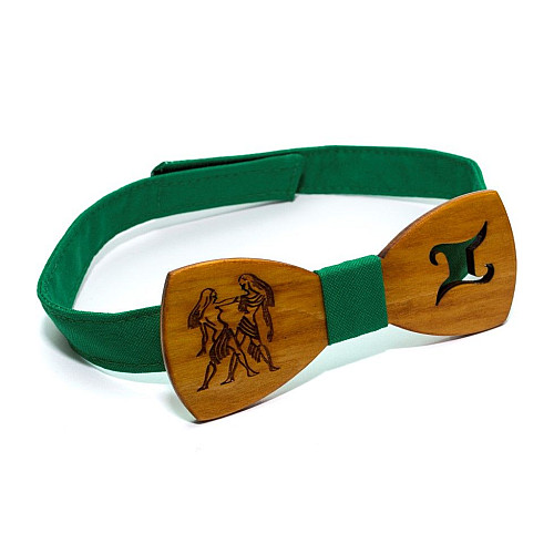 Деревянная бабочка Gofin со знаком зодиака близнецы GBDH-8325