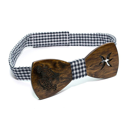 Деревянная бабочка Gofin знак зодиака рыбы GBDH-8327