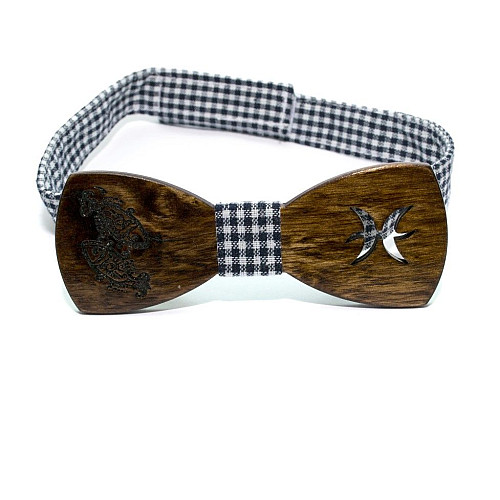 Деревянная бабочка Gofin знак зодиака рыбы GBDH-8327