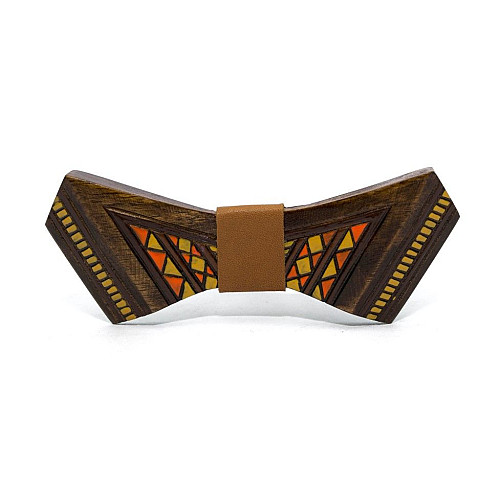 Дерев'яна краватка метелик Gofin з малюнком вишивка GBDH-8331