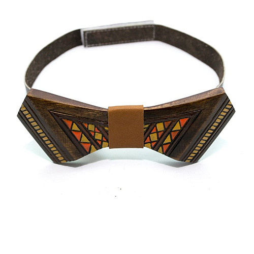 Дерев'яна краватка метелик Gofin з малюнком вишивка GBDH-8331