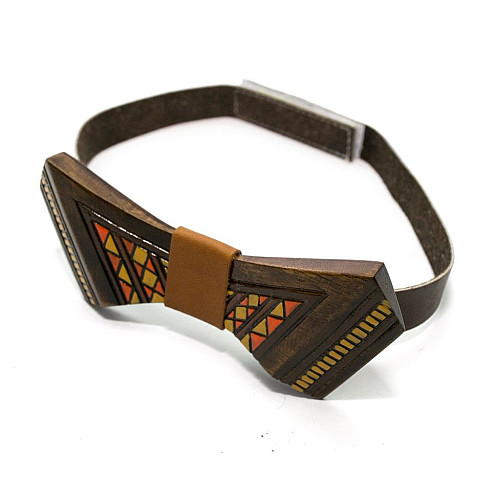 Дерев'яна краватка метелик Gofin з малюнком вишивка GBDH-8331