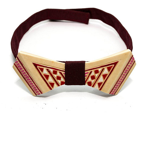 Деревянная галстук-бабочка Gofin с рисунком GBDH-8338