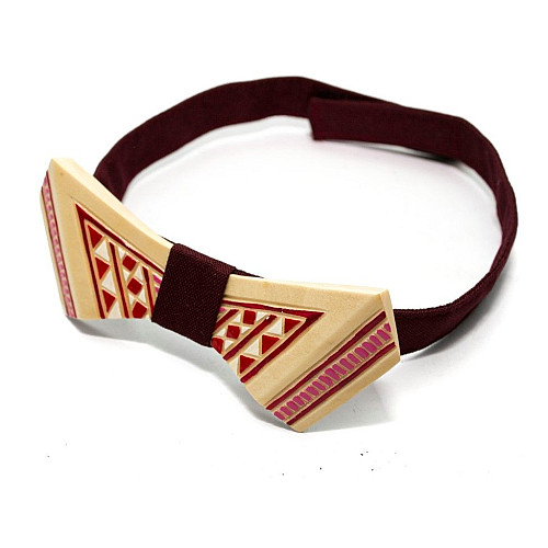 Деревянная галстук-бабочка Gofin с рисунком GBDH-8338