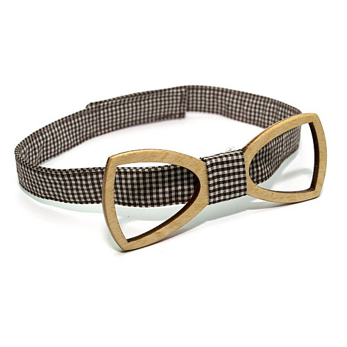 Деревянная галстук-бабочка Gofin классика с вырезом GBDH-8351