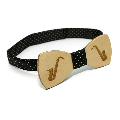 Деревянная бабочка Gofin с саксофоном GBDH-8356