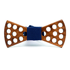 Детская деревянная галстук-бабочка Gofin с отворами GBDH-8367