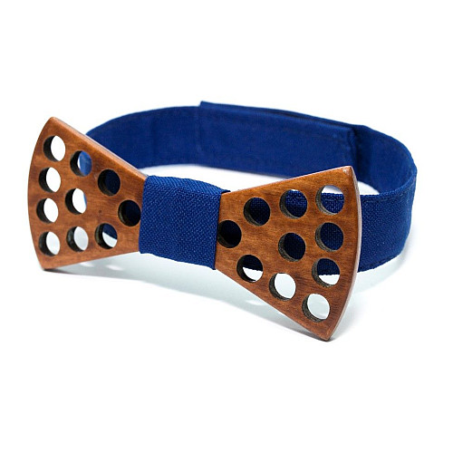 Детская деревянная галстук-бабочка Gofin с отворами GBDH-8367