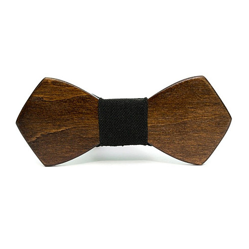 Дитяча дерев'яна краватка-метелик Gofin темний GBDH-8369