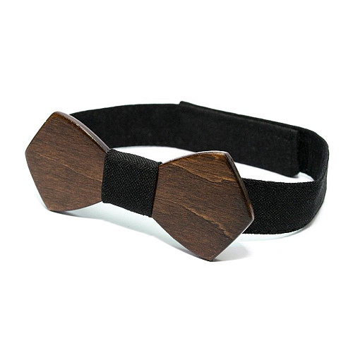 Дитяча дерев'яна краватка-метелик Gofin темний GBDH-8369