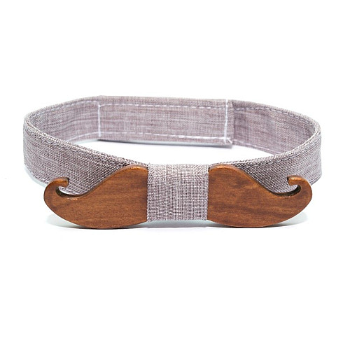 Детская деревянная галстук-бабочка Gofin усы GBDH-8372