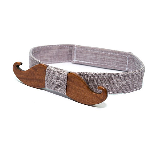 Детская деревянная галстук-бабочка Gofin усы GBDH-8372