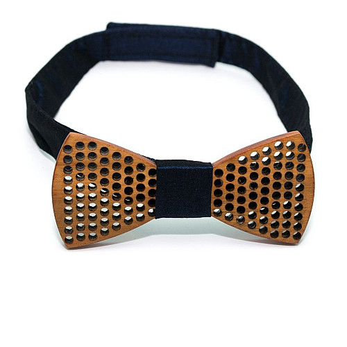 Деревянная галстук-бабочка Gofin с отворами GBDH-8375