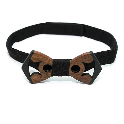 Деревянная галстук-бабочка Gofin с вырезами GBDH-8382