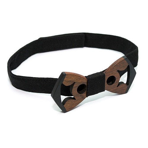 Деревянная галстук-бабочка Gofin с вырезами GBDH-8382