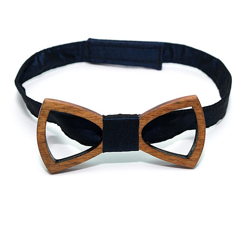 Деревянная галстук-бабочка Gofin классическая с вырезом GBDH-8385