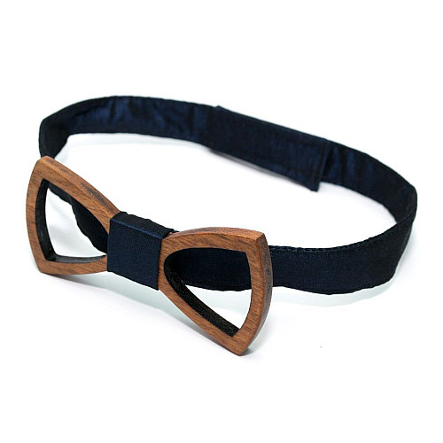 Деревянная галстук-бабочка Gofin классическая с вырезом GBDH-8385