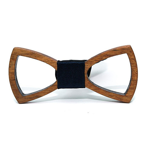 Деревянная галстук-бабочка Gofin классическая с вырезом GBDH-8385