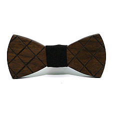Деревянная галстук-бабочка Gofin с ромбами GBDH-8386