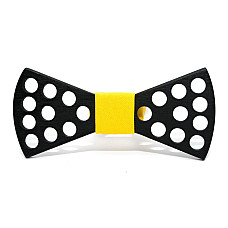 Деревянная галстук-бабочка Gofin темная с отворами GBDH-8390