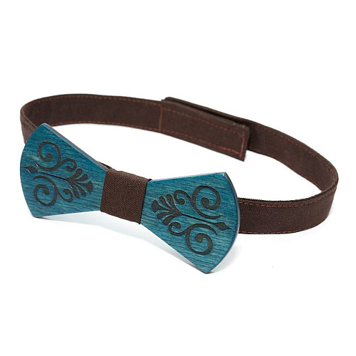 Дерев'яна краватка-метелик Gofin у візерунок GBDH-8396