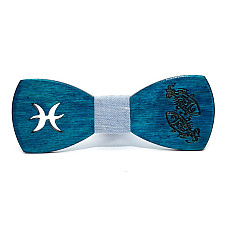 Классическая деревянная галстук-бабочка Gofin знак зодиака рыбы GBDH-8400