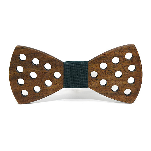 Деревянная бабочка Gofin классическая с отворами GBDH-8403