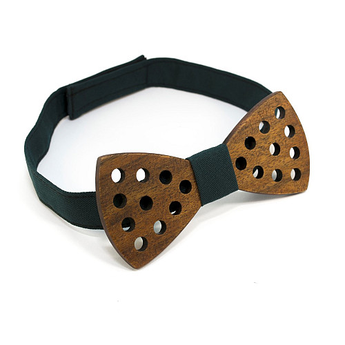 Деревянная бабочка Gofin классическая с отворами GBDH-8403