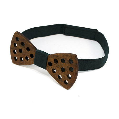 Деревянная бабочка Gofin классическая с отворами GBDH-8403