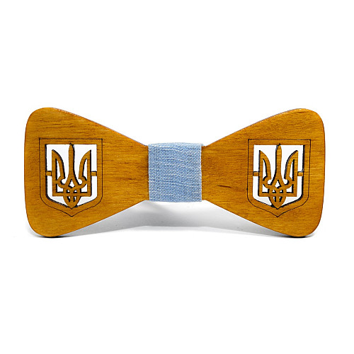 Дерев'яний метелик Gofin з гербом україни GBDH-8406