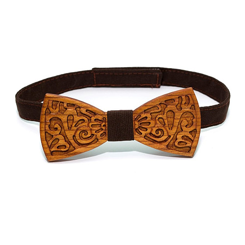 Деревянная галстук-бабочка Gofin с узором GBDH-8415