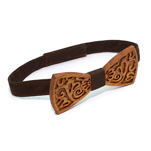 Деревянная галстук-бабочка Gofin с узором GBDH-8415