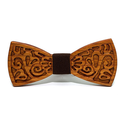 Деревянная галстук-бабочка Gofin с узором GBDH-8415