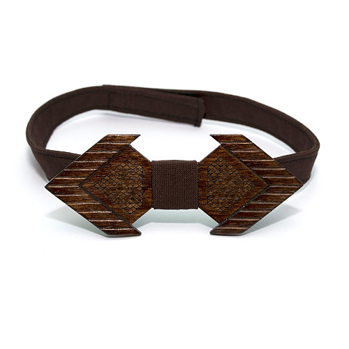 Деревянная бабочка Gofin стрела тёмная GBDH-8418