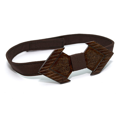 Деревянная бабочка Gofin стрела тёмная GBDH-8418