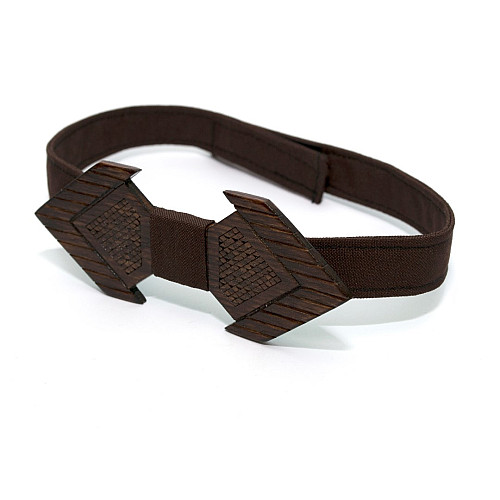 Деревянная бабочка Gofin стрела тёмная GBDH-8418