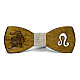 Деревянная галстук бабочка Gofin знак зодиака лев GBDH-8434