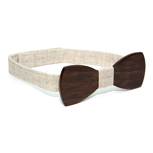 Классическая деревянная галстук бабочка Gofin GBDH-8436