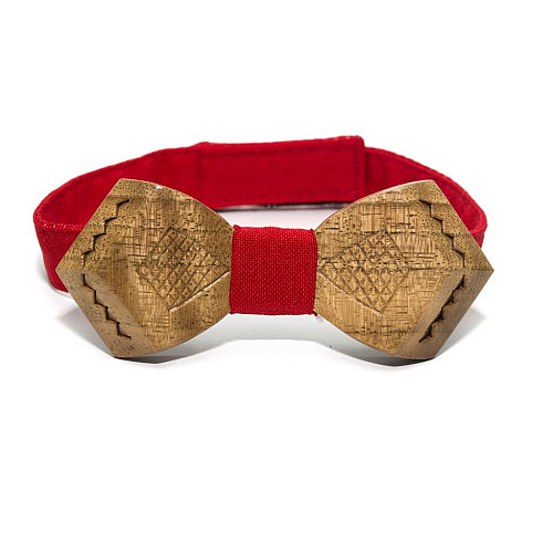 Набор темная деревянная галстук бабочка Gofin для сына и отца с узором GBDH-9007