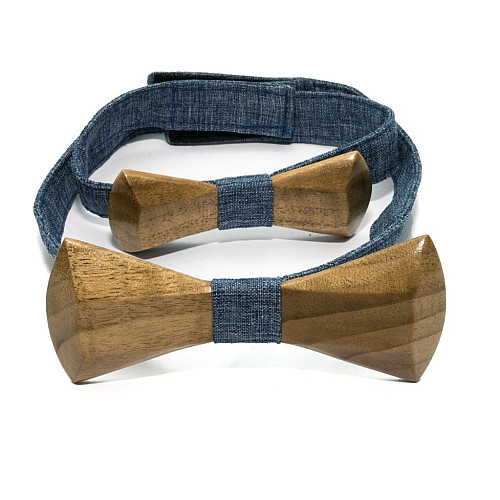 Набір темна дерев'яний метелик Gofin для сина та батька з візерунком GBDH-9008