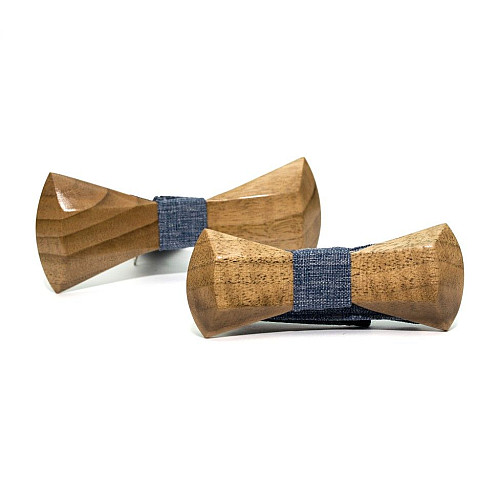 Набір темна дерев'яний метелик Gofin для сина та батька з візерунком GBDH-9008