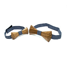 Набір темна дерев'яний метелик Gofin для сина та батька з візерунком GBDH-9008