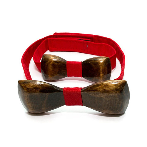 Набор деревянная галстук бабочка Gofin для сына и отца Объёмная GBDH-9010